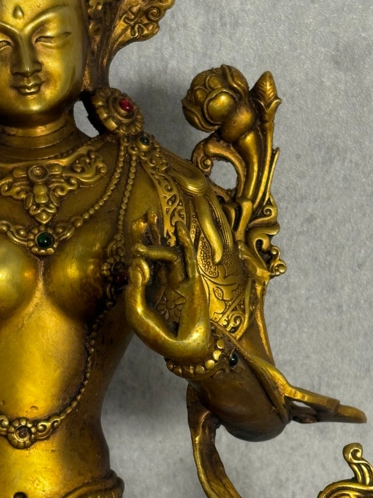 Groene Tara 31,5 cm / 2,9 kg - Bronzo - Fine XX secolo #2.1