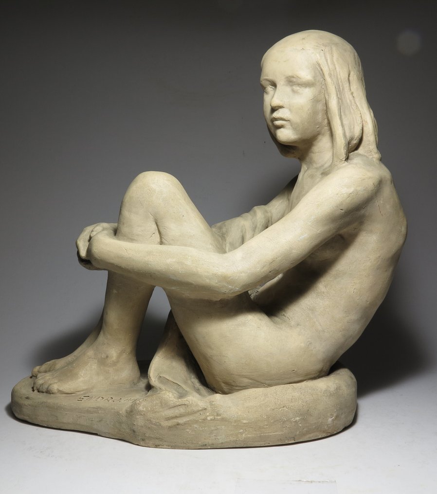 Margit Endrő - Γλυπτό, Art Deco Lady Sculpture - 25 cm - Terracotta - 1920 #3.2