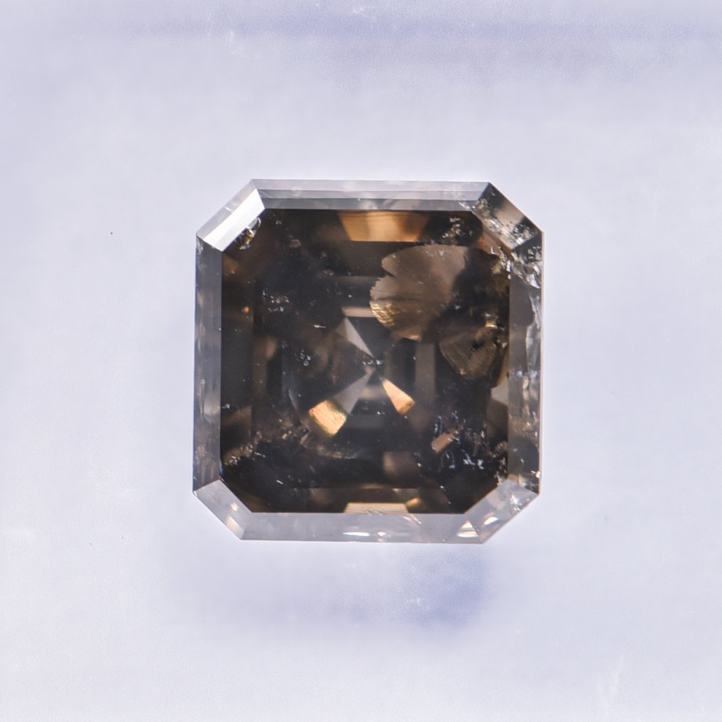 χωρίς τιμή ασφαλείας - 1 pcs Διαμάντι  (Φυσικού χρώματος)  - 1.50 ct - Σμαράγδι - Fancy deep Πρασινωπό, Καφετί Κίτρινο - SI2 - International Gemological Institute (IGI) - VG VG #1.0