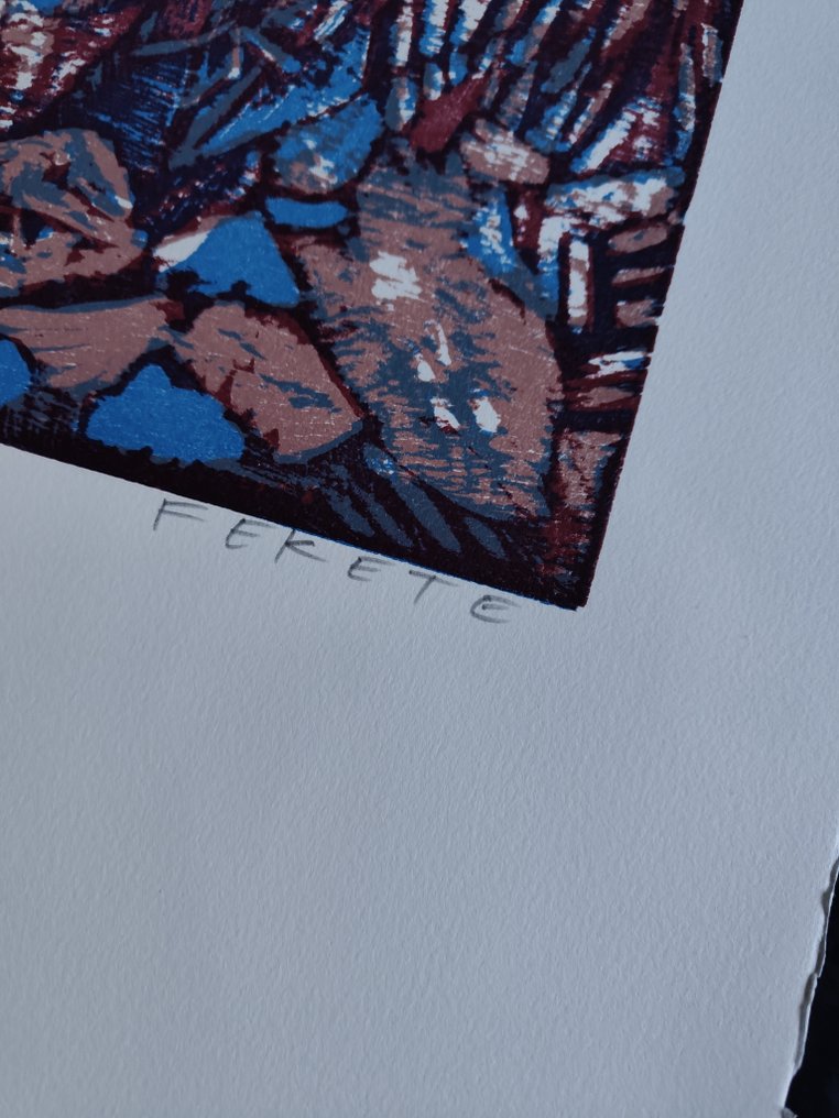 Esteban Fekete (1924–2009) - woodcut, handsigned and numb. 1989 #4.3