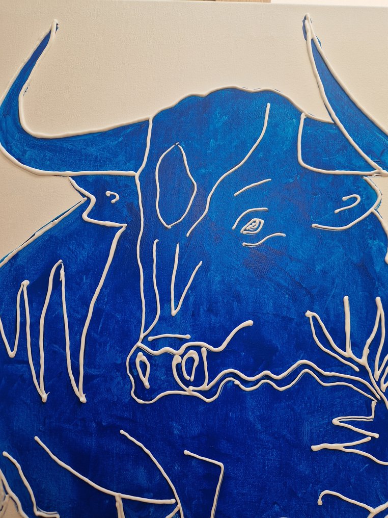 Henry Escobar - TORO AZUL (Attention sur fond blanc ) #3.2