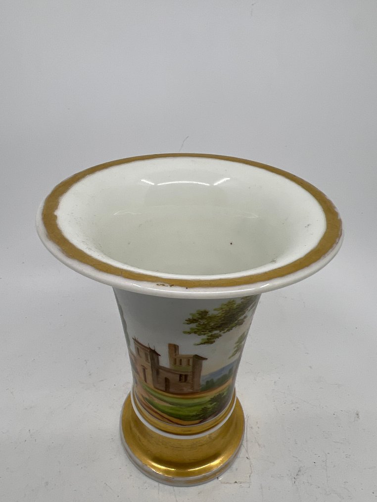 花瓶  - 瓷器 - 古董法国花瓶 #3.2