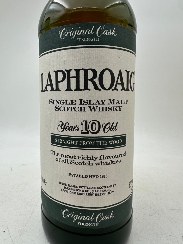 Laphroaig 10 years old Cask Strength - Green Stripe  - b. 1990s - 1 Litre #1.0