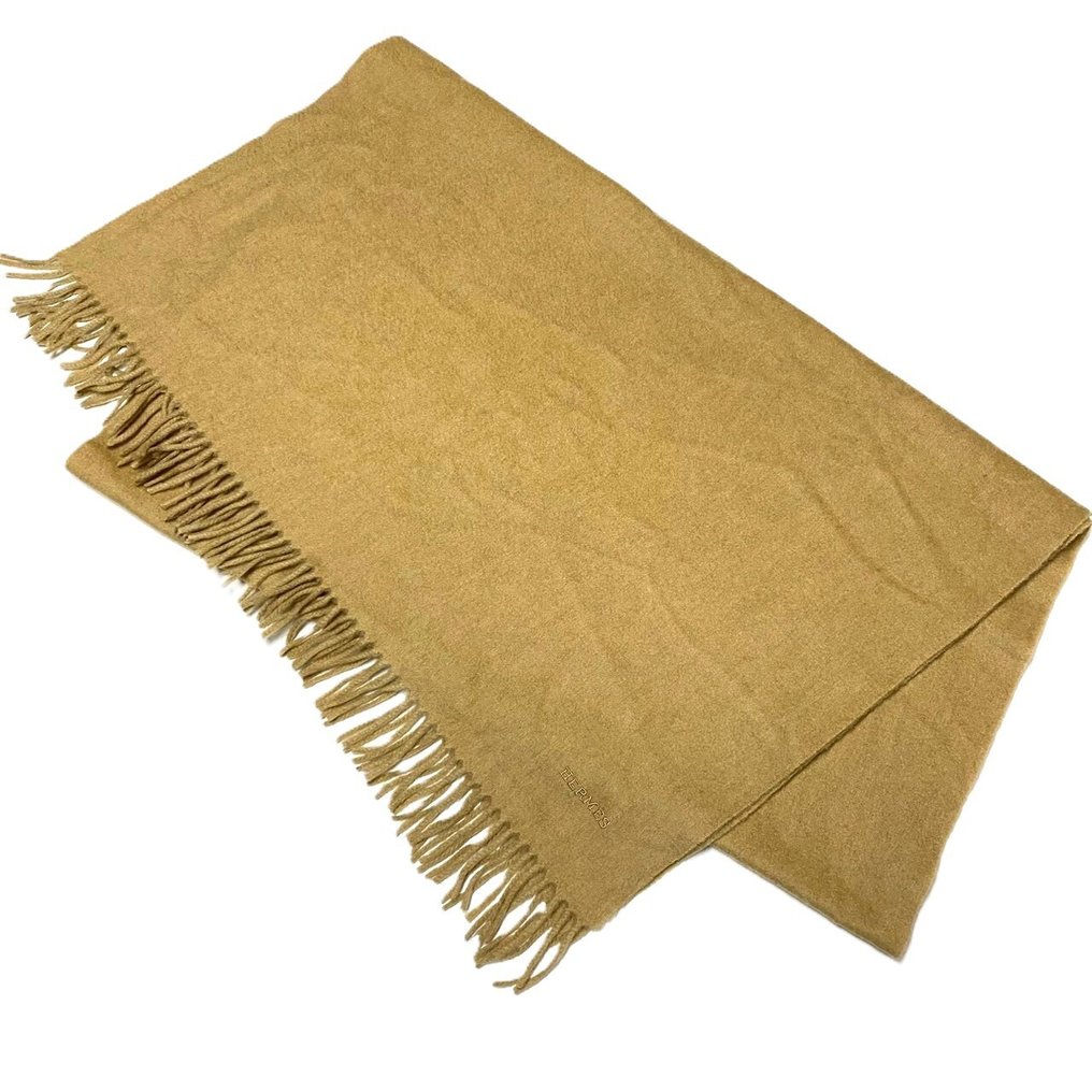 Hermès - Cashmere Large stole with one-point logo embroidery - Eșarfă #1.0