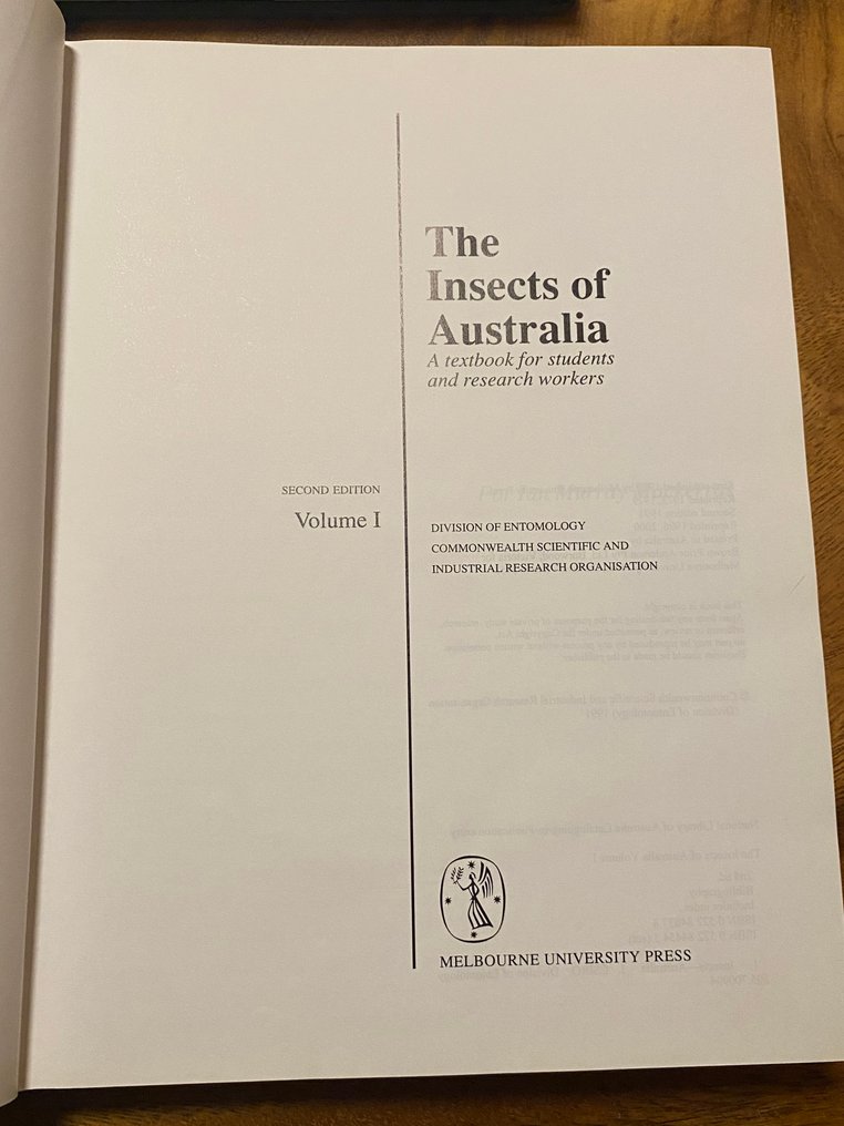 Division of Entomology - The Insects of Australia. A textbook for students and research workers - 1991 #3.2