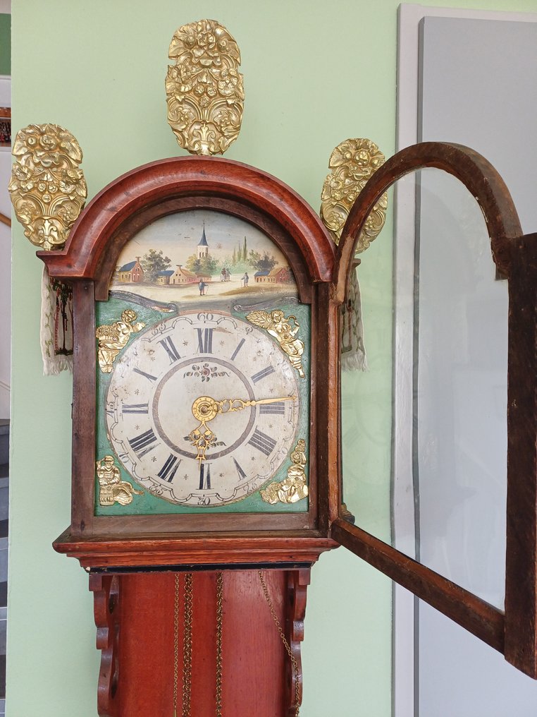 Horloge frisonne à queue courte -   Bronze, Bois, Laiton - 1800-1850 #1.0