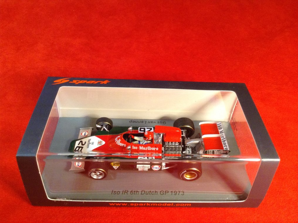Spark 1:43 - 模型赛车 - ref. #S7573 Iso-Marlboro Ford IR 6° Dutch GP 1973 #26 Gijs van Lennep - 优质,几乎全新,如今难得一见。 #1.0