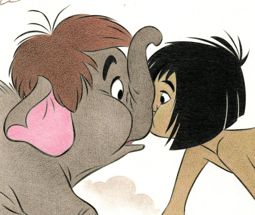 Jaume Esteve - Mowgli & Hathi Jr. [Het Jungle Boek, 1967] - Hand-Signed #4.3