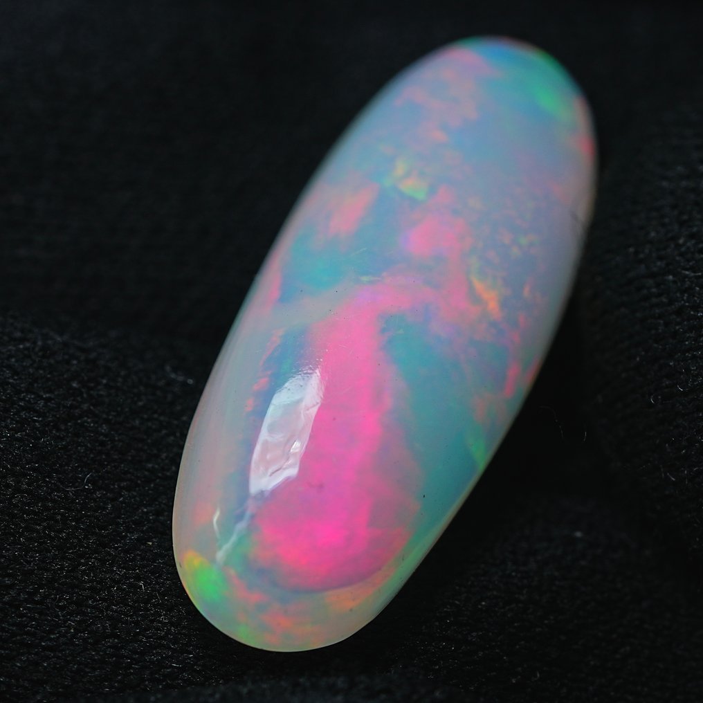 没有保留价 白色 蛋白石  - 15.06 ct - 国际有色宝石协会（ICA GemLab） - 极为罕见的色彩变化 #3.2