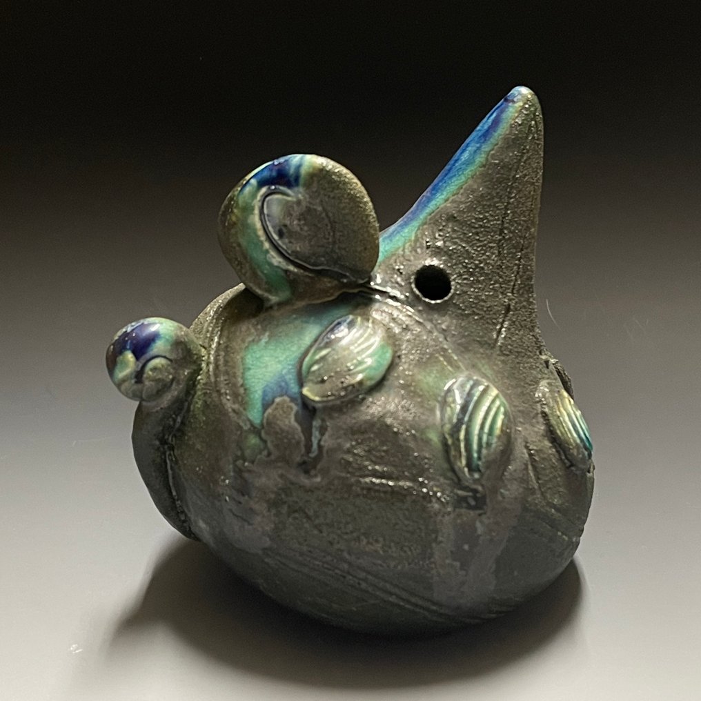 Seto Ware Tsunasuke Kato | Mouse Figurin | Zodiac - Figurine - Usuke Kiln - Clay #2.1