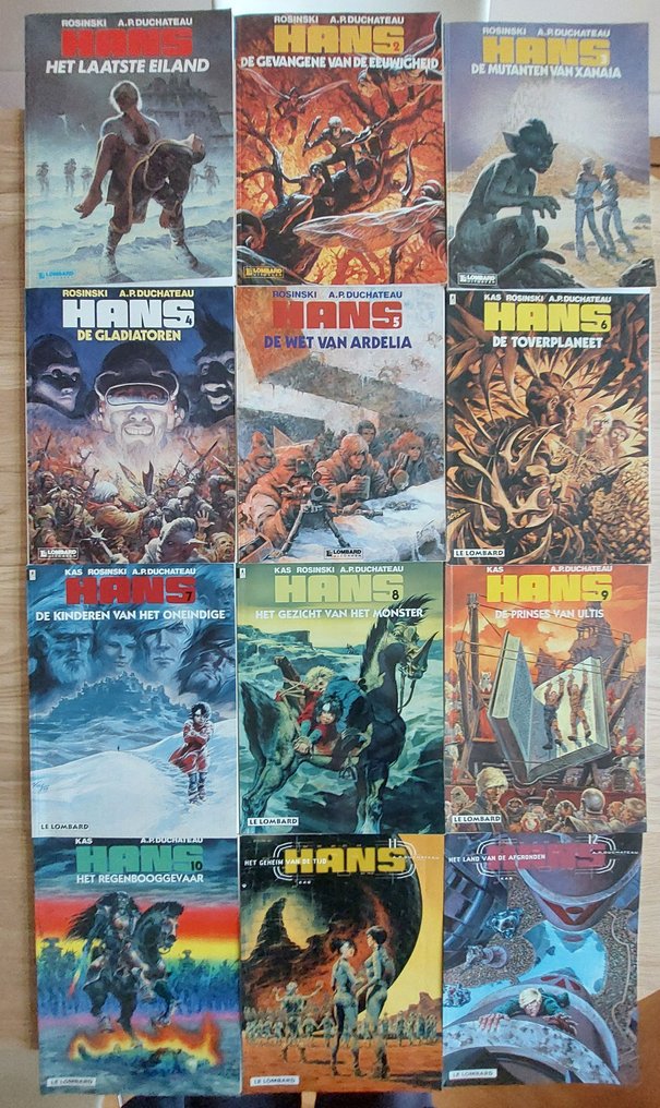 Hans 1 t/m 12 - Complete reeks SC - 12 Album - Eerste druk - 1983/2000 #1.0