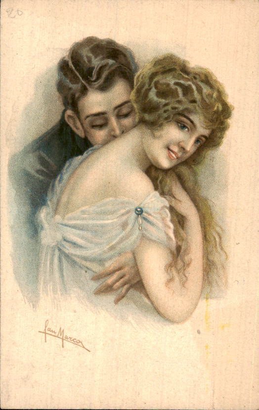Posizioni - Romanticismo - Coppie autentiche - Illustratore, Fantasy - Coppie / Coppie - Uomo / Donna - Cartolina (137) - 1900-1950 #1.0