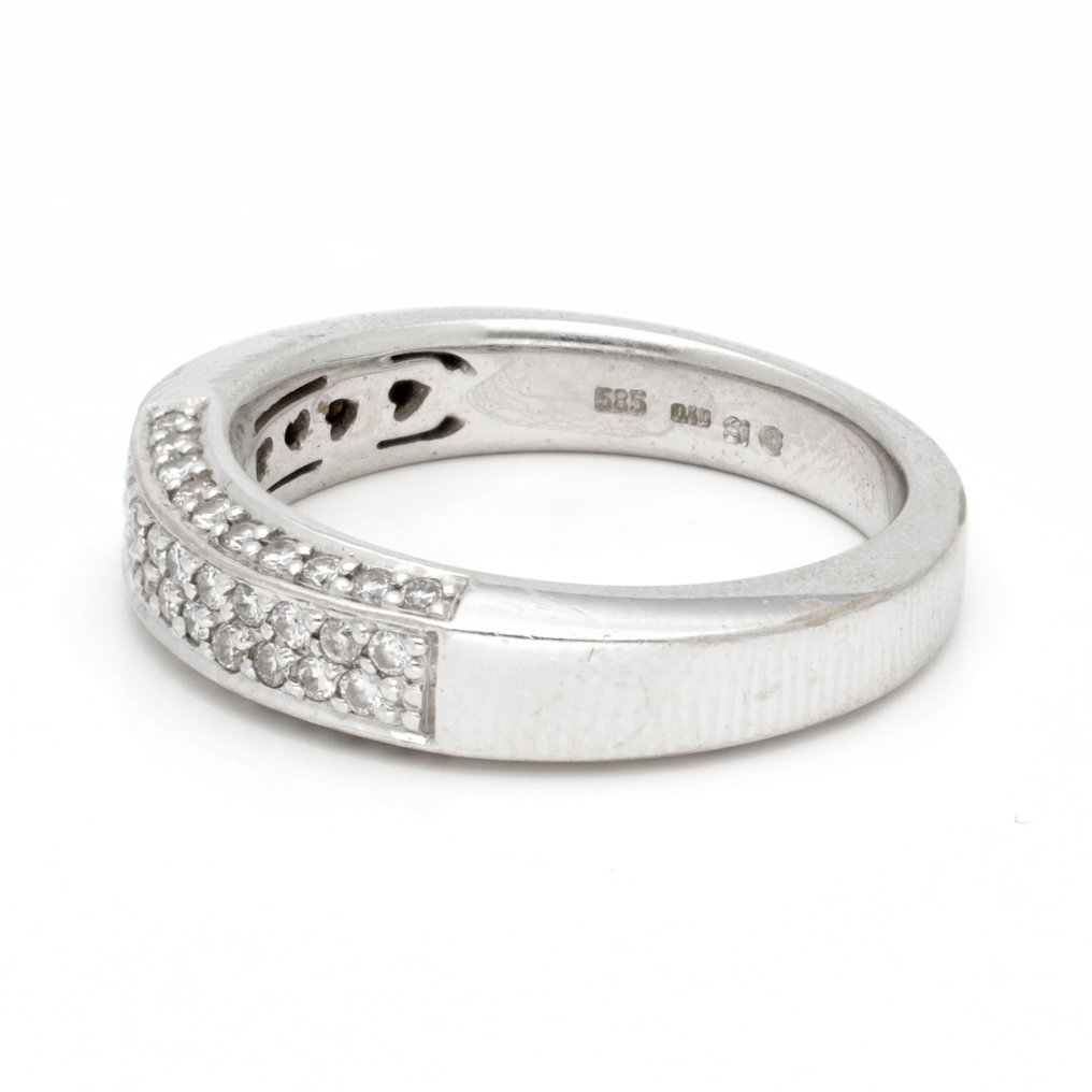 Δαχτυλίδι - 14 καράτια Λευκός χρυσός Διαμάντι (Φυσικό)  #2.1