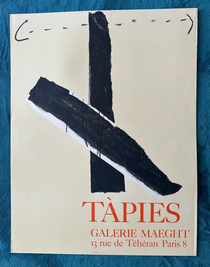 Antoni Tapies - Original exhibition poster - Galerie Maeght - 1980 #1.0