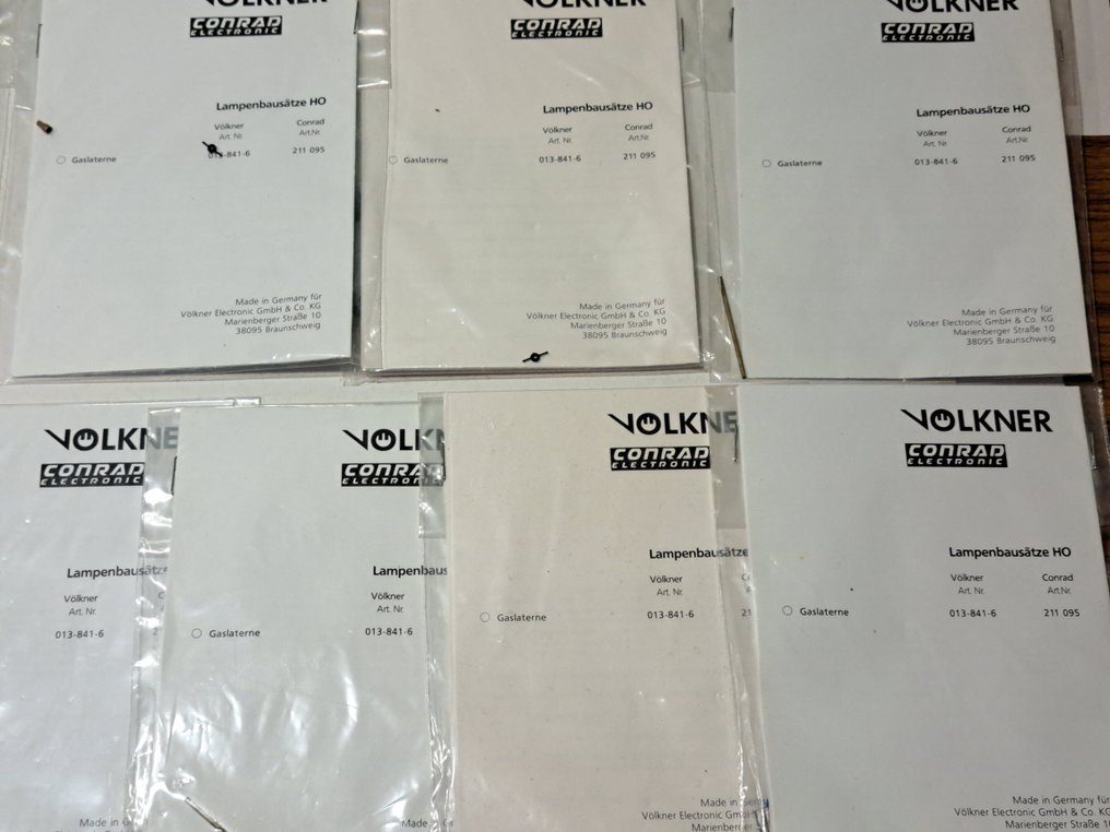 Völkner/Conrad H0 - 013-841-6/014-125-1/016-121-0 - Iluminare machetă tren (16) - 16 semne de construcție, lămpi arc și felinare cu gaz. #4.3