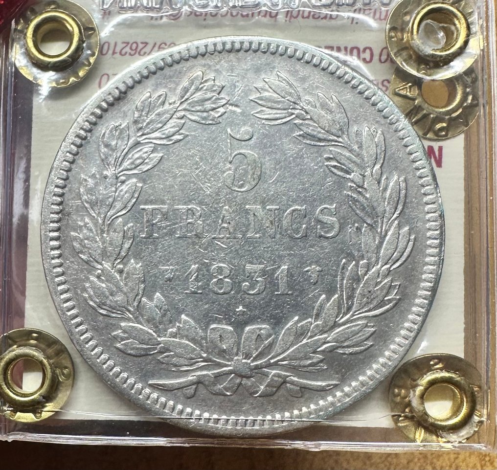 France. Louis Philippe I. 5 Francs 1831-W, Lille (No reserve price) #1.0