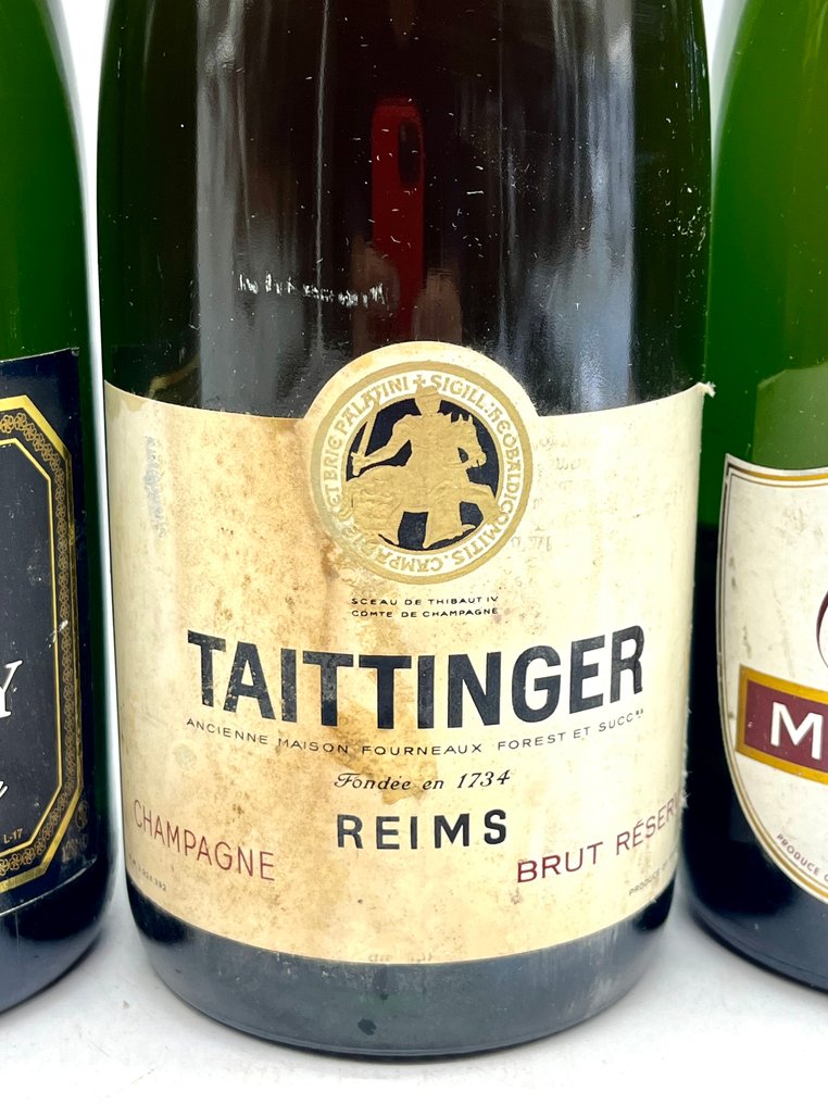 Taittinger, Mercier, Brut Réserve - Champagne Brut, 1er Cru, Brut reserve - 3 Flaskor (0,75L) #3.2
