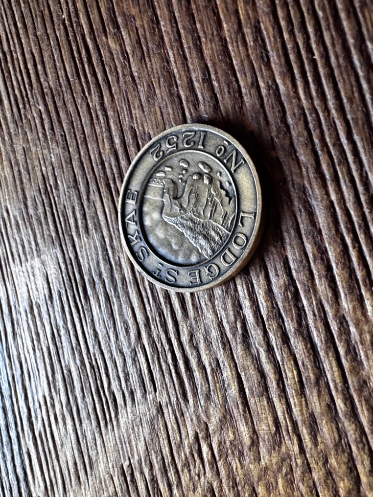 1890c R.A.M 共济会标记代币/‘一分钱’。他们每人都得了一分钱。. 1890 (没有保留价) #3.2