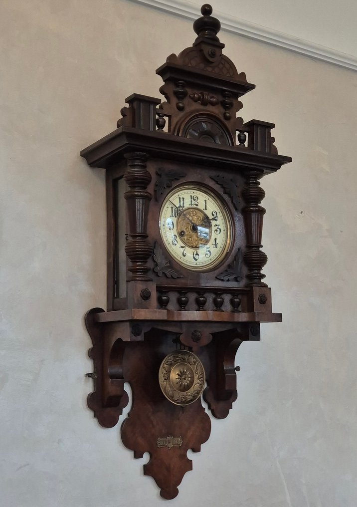 Vægur -   Træ, Messing #1.0