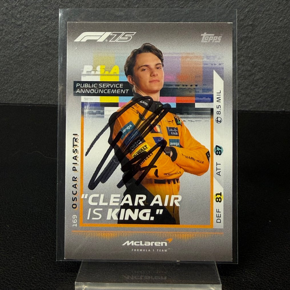 Mclaren - Topps 169 PSA Signed - Oscar Piastri - 2025 - Trading Card  #4.3