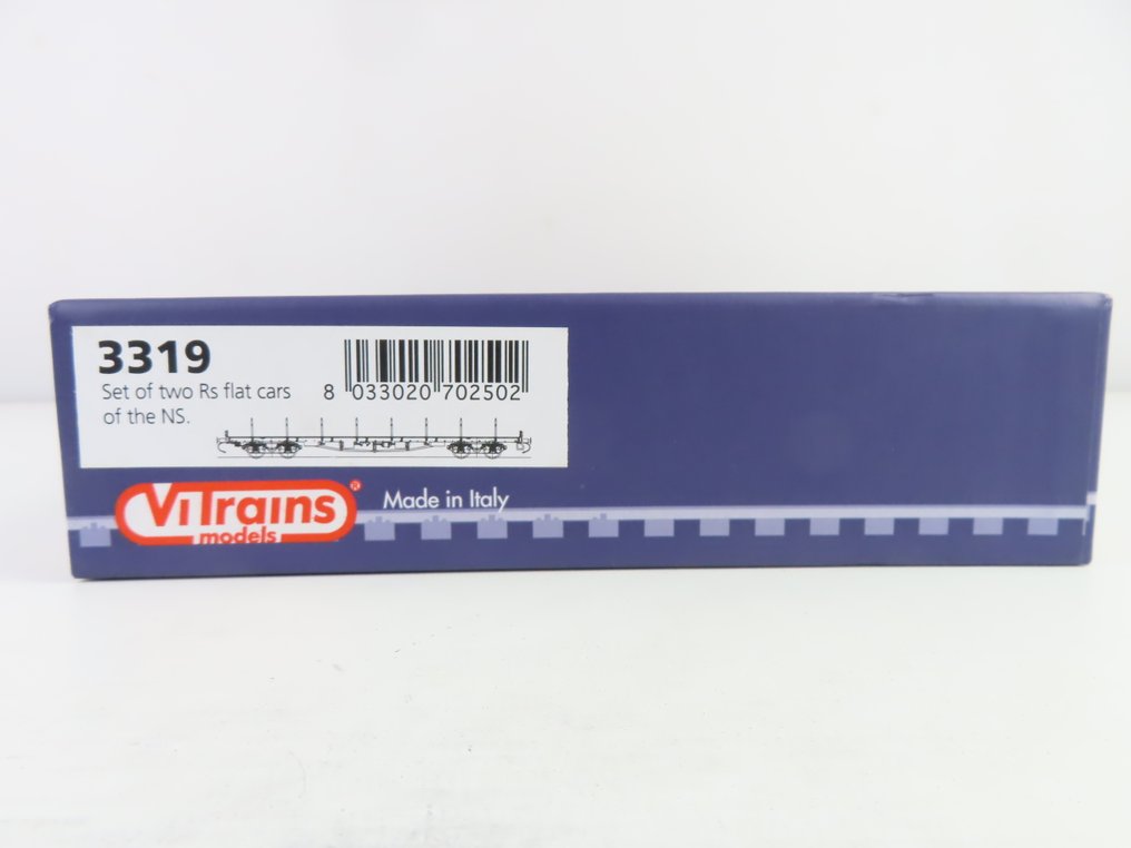 Vitrains H0 - 3319 - Model train freight carriage (1) - Two-piece set of four-wheeled trolleys. - NS #2.1