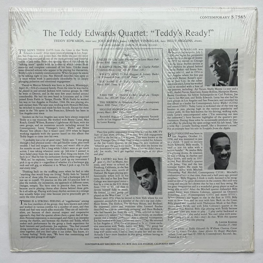 Teddy Edwards quartet - Teddy’s Ready! - Single-Schallplatte - 1981 #1.0
