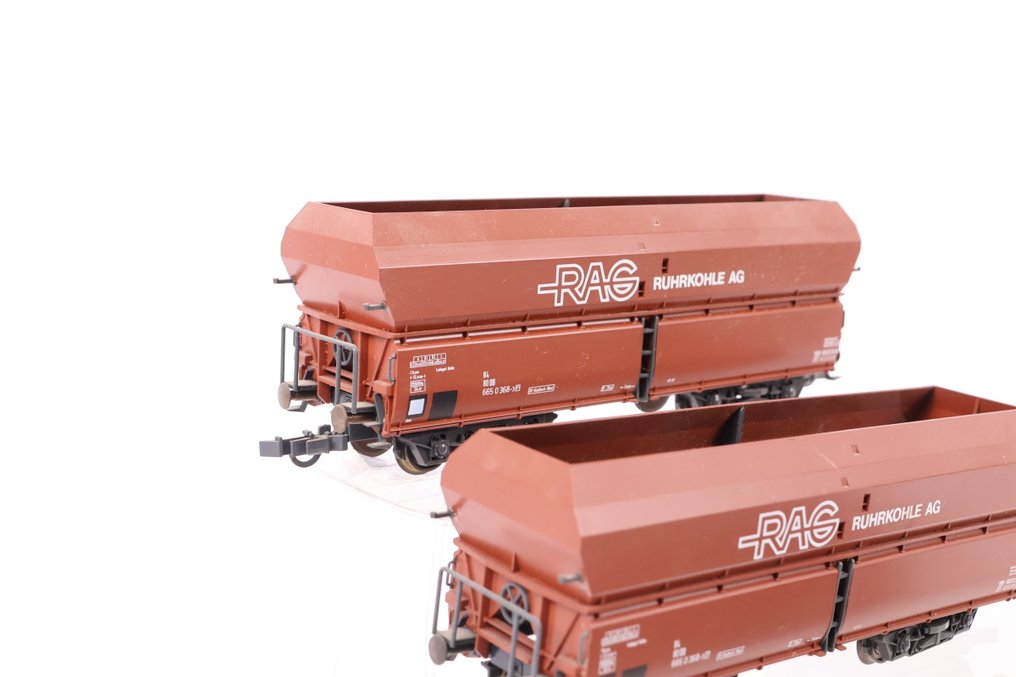 Roco H0 - Model train freight carriage (4) - Four zelflossers RAG - DB #4.3