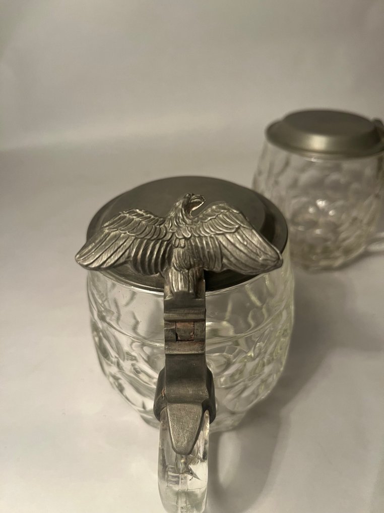 Beer mug (2) - Glass, Tin - Glass cups from the Imperial era #3.2