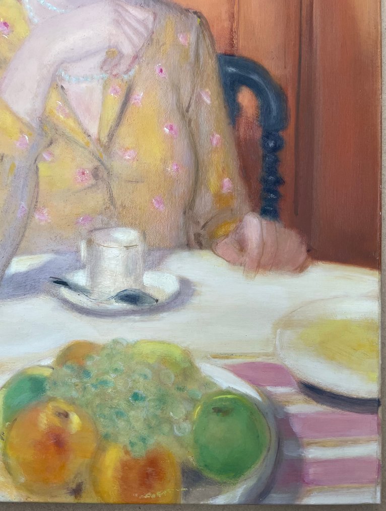 Yves Ganne (1931-2019) - Portrait de femme attablée (Vendu sans prix de reserve) #4.3