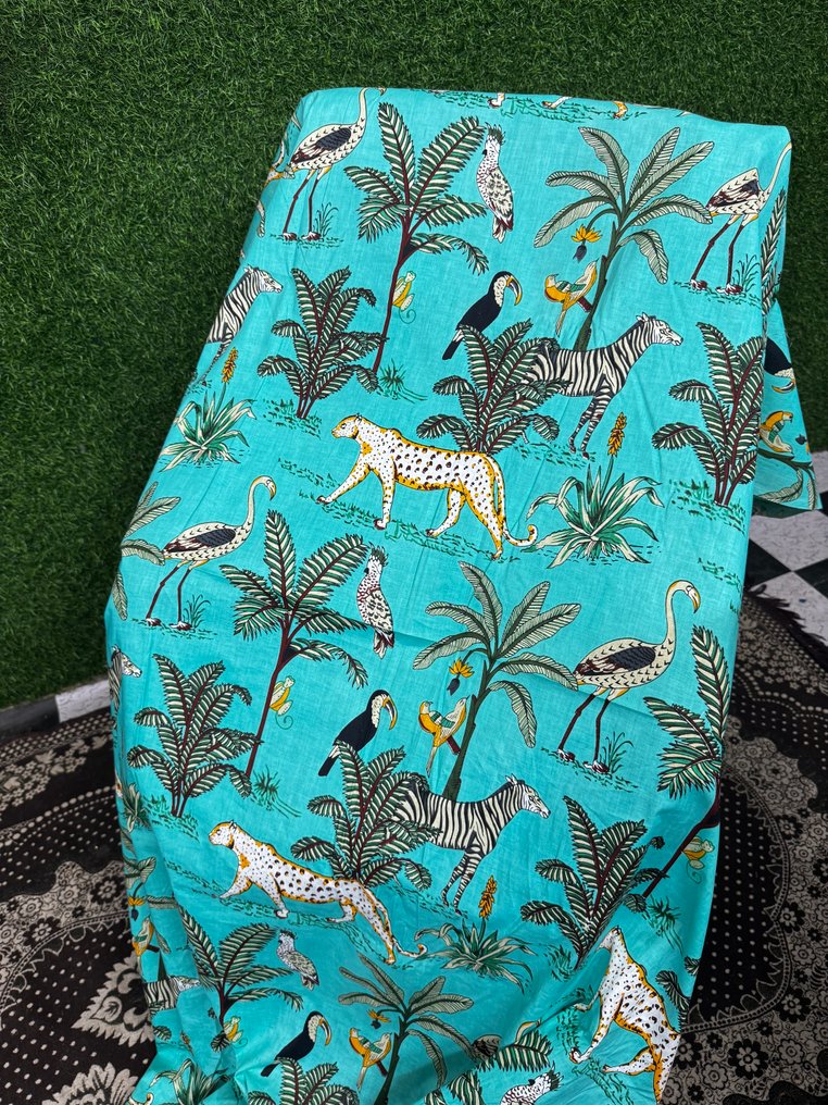 奢华丛林印花 - 室內裝潢織物  - 500 cm - 110 cm - 棉质花卉面料 #4.3