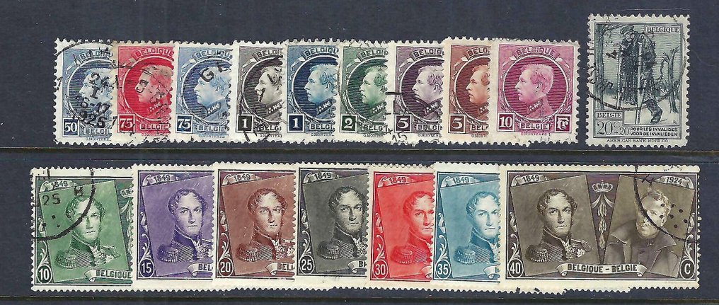 Belgium 1922/1928 - Complete, the period 1922-1928 without block. - OBP/COB 211/272 #1.0