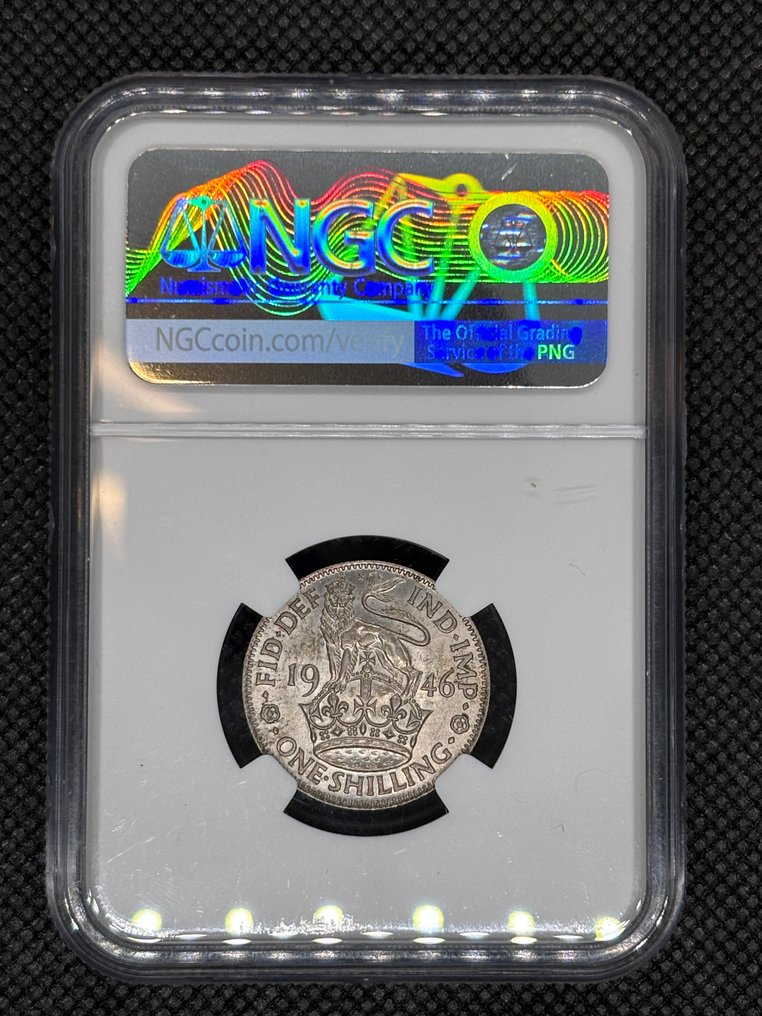 Ηνωμένο Βασίλειο. George VI. 1 Shilling 1946 NGC MS62 English Crest  (χωρίς τιμή ασφαλείας) #2.1