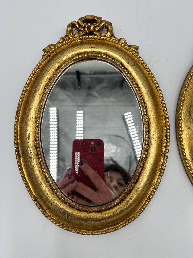 Ramme (2) - Træ - Par ovalformede spejle #2.1