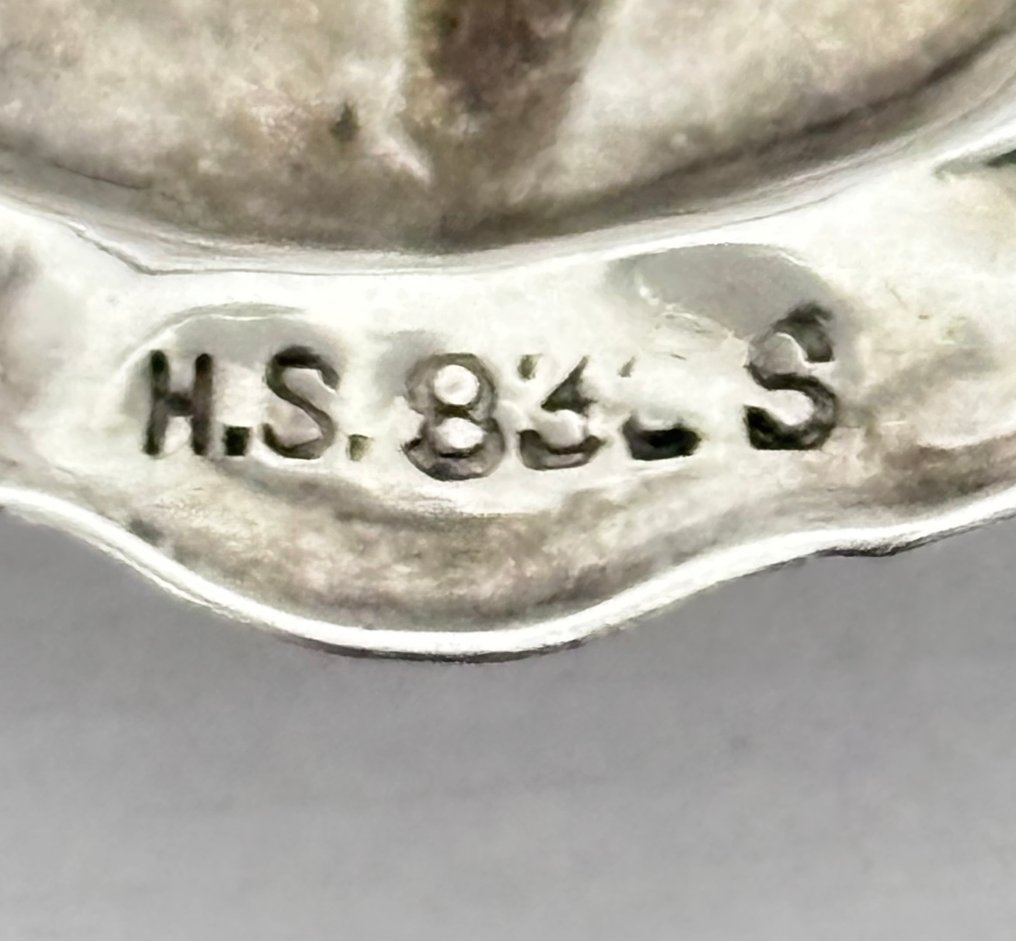 沒有保留價 - Hermann Siersbol - 胸針 銀 - 玫瑰花卉图案 #4.3