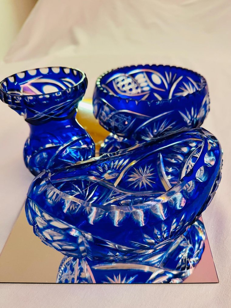 Glas (3) - Kristall - 3er Set Bleikristall hand #1.0