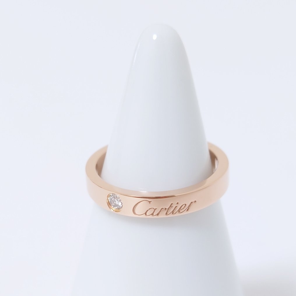 没有保留价 - Cartier - 戒指 - C de Cartier - 18K包金 玫瑰金 #1.0