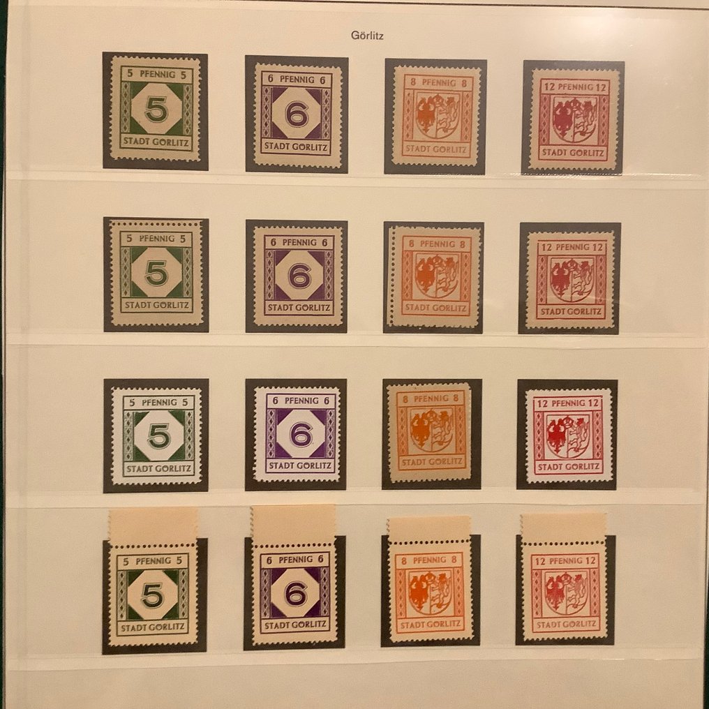 德国 - 本地邮政区 1945/1946 - Gorlitz：完整区域 - Michel 1/16 #1.0