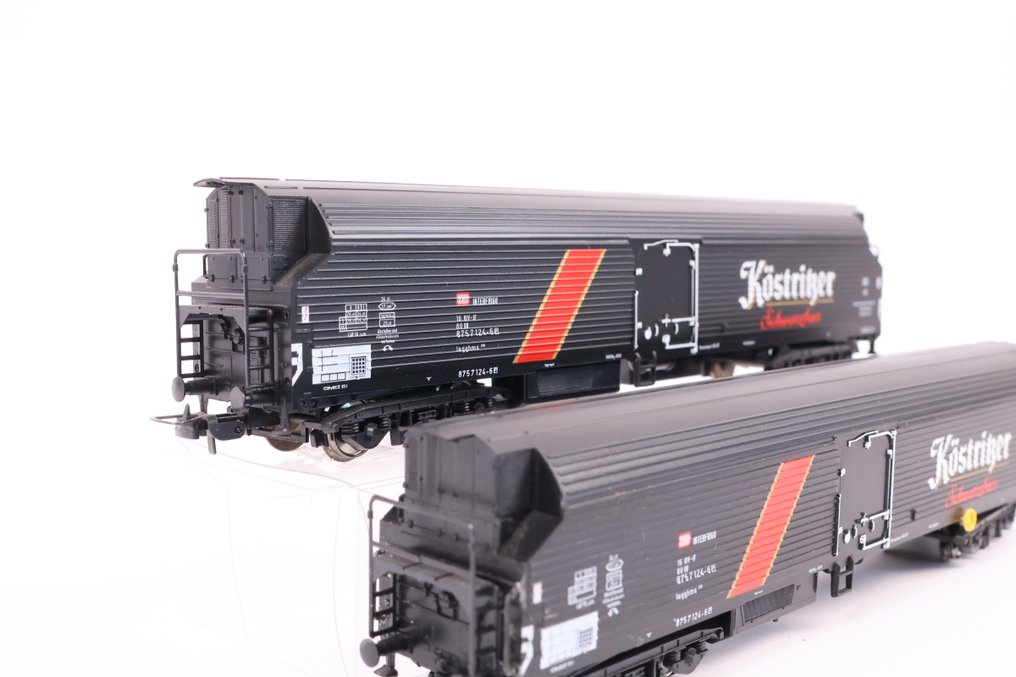 Sachsenmodelle H0轨 - 模型火车货运车厢 (2) - 封闭式货车 Lagghms 'Köstritzer' - DB #2.1