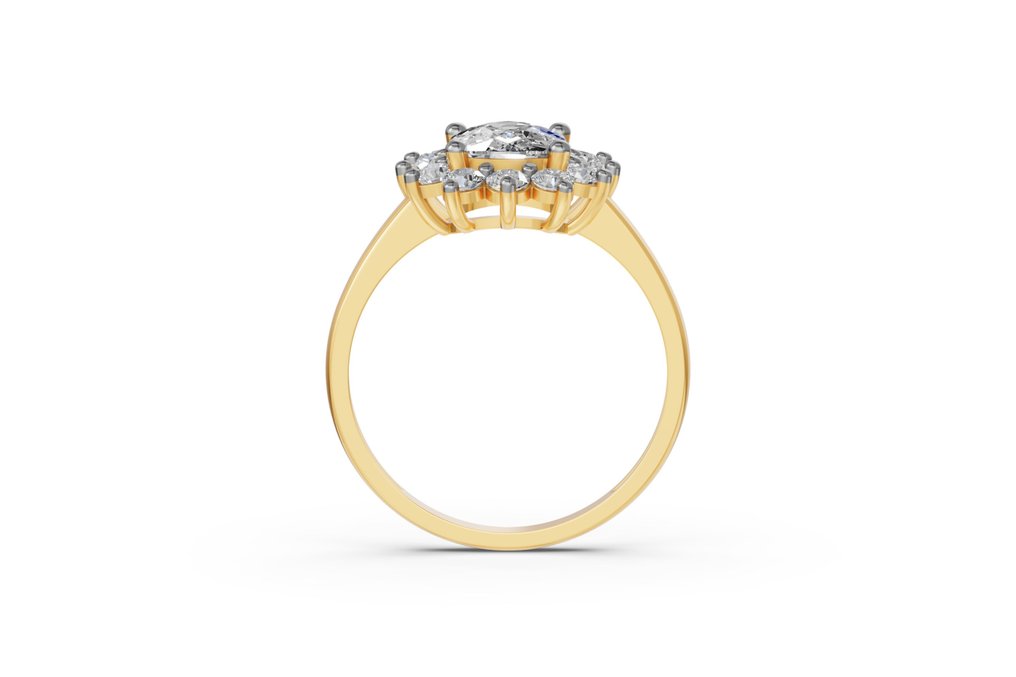 χωρίς τιμή ασφαλείας - Δαχτυλίδι - 14 καράτια Κίτρινο χρυσό - 1.79ct. tw. Διαμάντι (Εργαστηριακής καλλιέργειας) - Διαμάντι #2.1