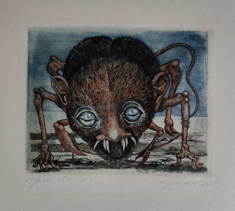 Kurt Regschek (1923-2005) - Kafka- etching, handsigned and numb. 1971, 2 #1.0