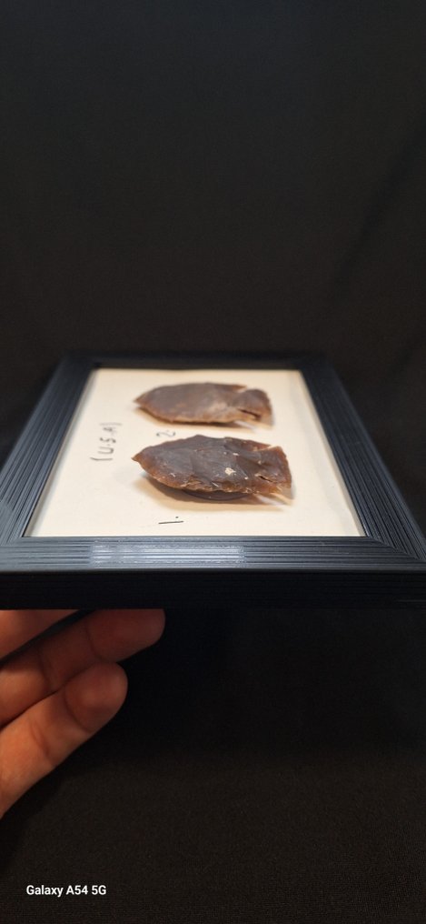 Neolithic Flint South American spear point in Indigenous style, private archaeological collection, multicolored - 170 mm  (No reserve price) #4.3