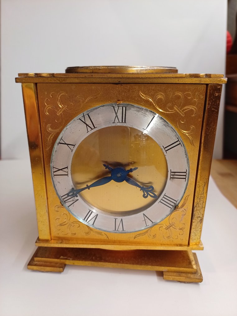 Compendium-pöytäkello -  Antiikin ajan innoittama - Kullattu messinki - 1950-1960 #1.0