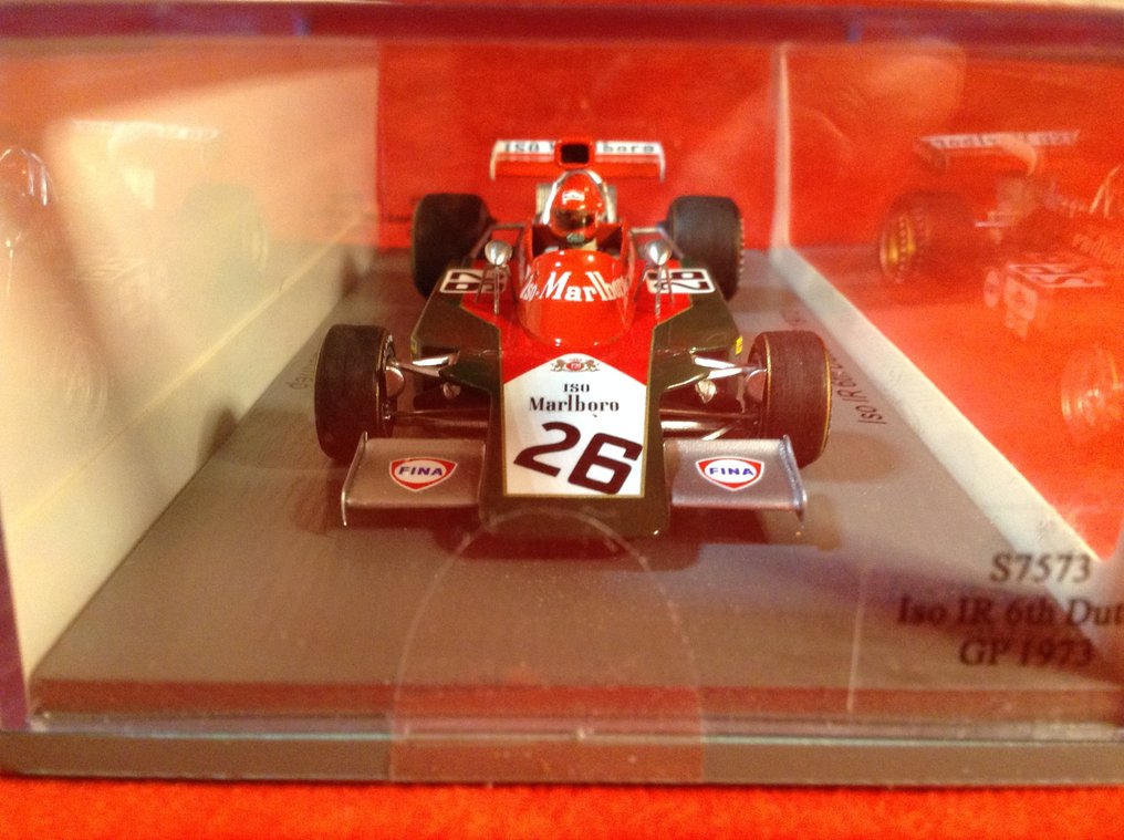 Spark 1:43 - 模型赛车 - ref. #S7573 Iso-Marlboro Ford IR 6° Dutch GP 1973 #26 Gijs van Lennep - 优质,几乎全新,如今难得一见。 #4.3