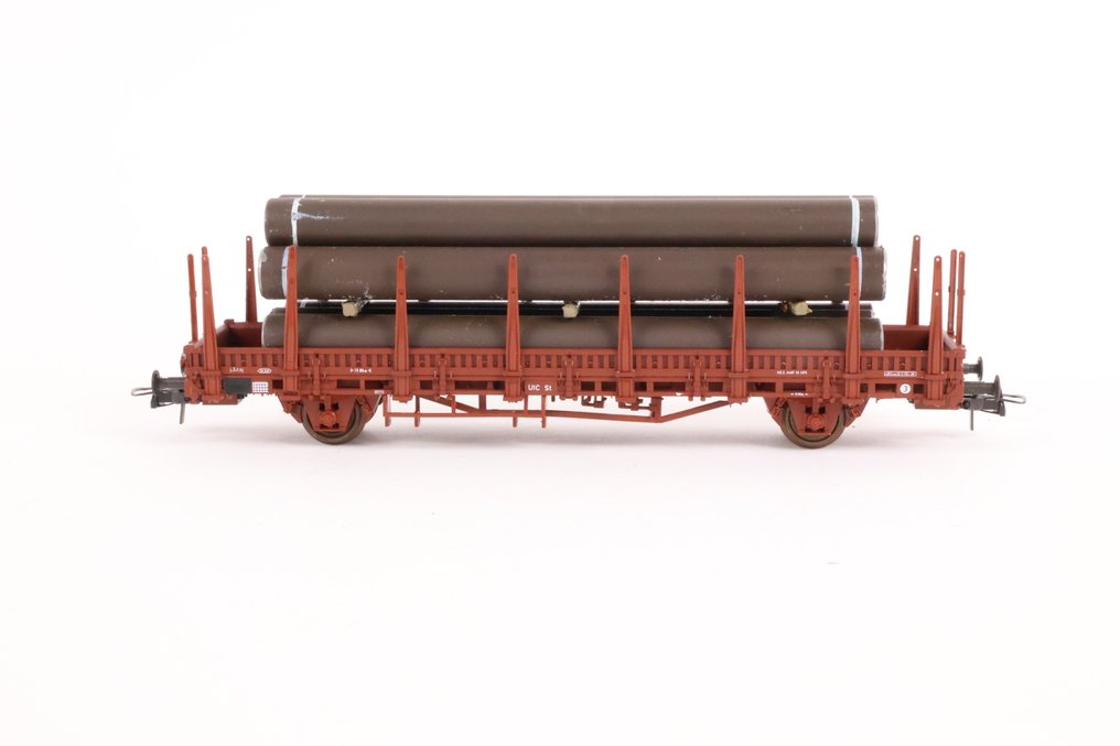 Roco H0 - 46310 - Carrozza merci di modellini di treni (2) - Carrello di trasporto con tubi in acciaio Van Leeuwen. - NS #4.3