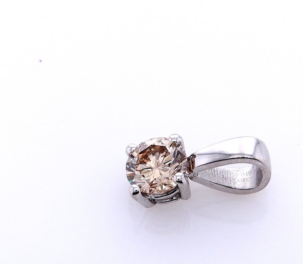 沒有保留價 - 墜飾 - 14 克拉 白金 -  0.41ct. tw. 鉆石 (天然彩色) #3.2
