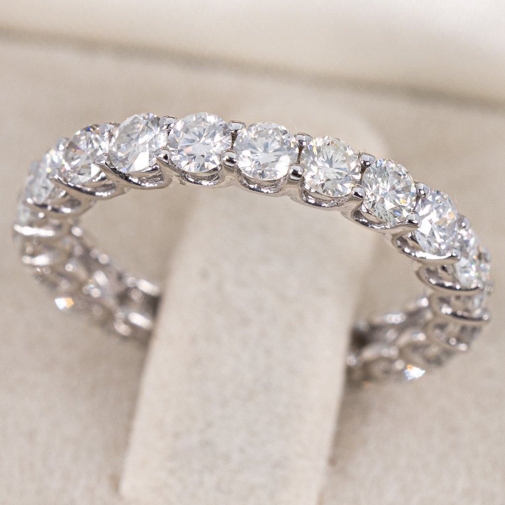 Ei pohjahintaa - Sormus - 14 kt. Valkokulta -  2.22ct. tw. Timantti (Luonnollinen) - GWLab #1.0