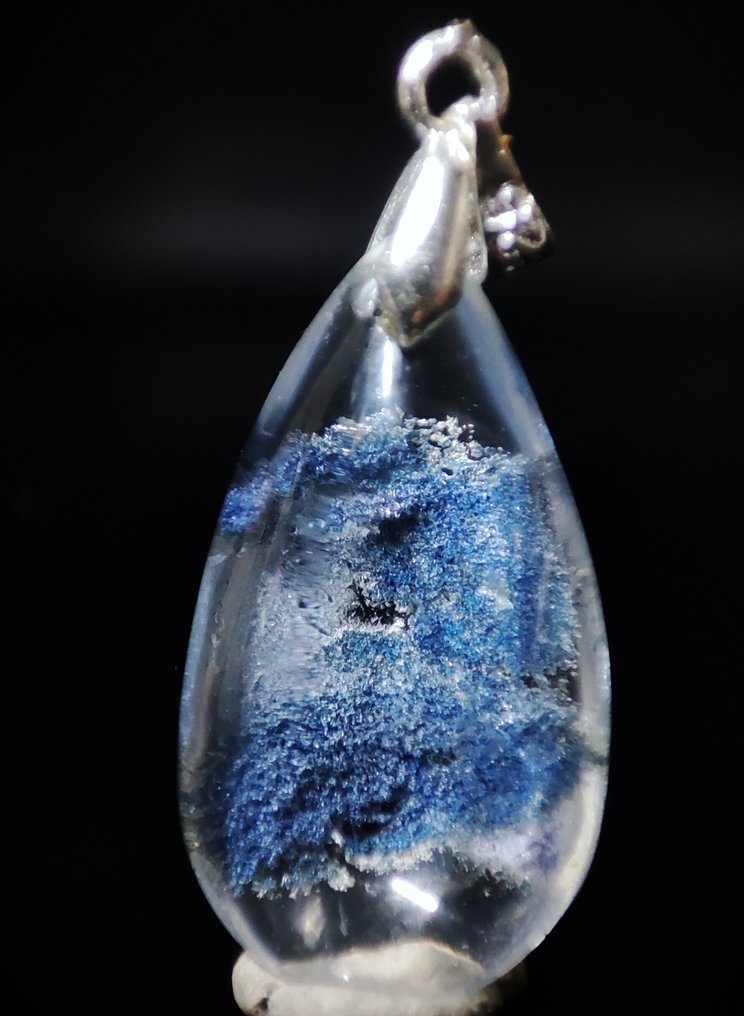 Zeer mooie zeldzame Phantom Quartz kristallen hanger, 925 zilveren pin met knijpbeugel, gratis - Hanger #1.0