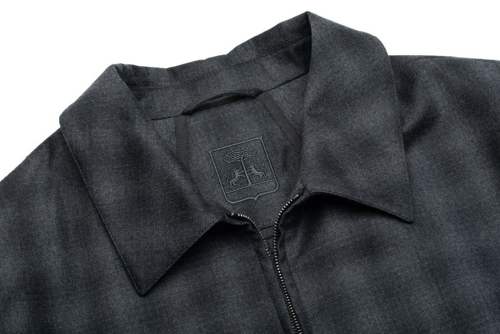CORNELIANI RRP 890€ Coat Jacket Blouson Outwear Gray Pure Wool Padded - 50 IT - Kurtka - Nowe z metkami #3.2
