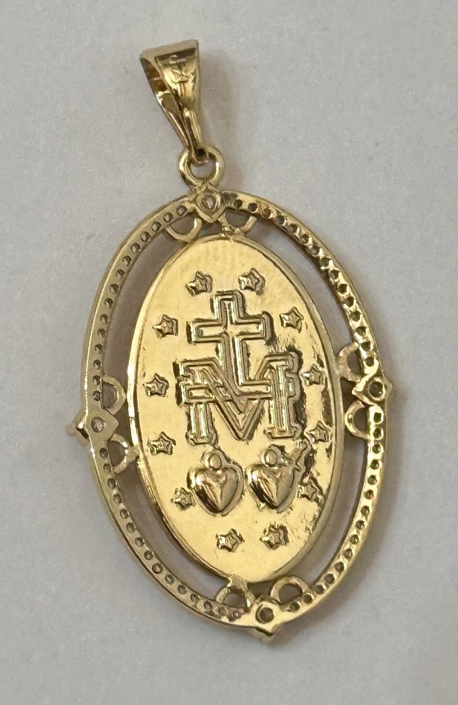 非洲苏吉利塔配以“圣母玛利亚”。高品质AAA。神圣的纯洁。 - 吊坠项链 - Con cierra de Plata 925 #4.3