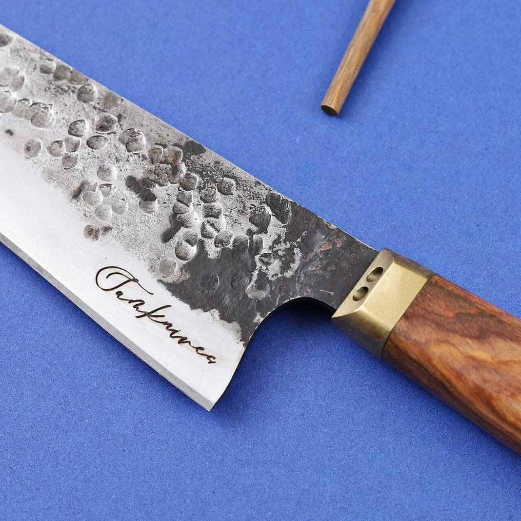 廚刀 - R614 - 橄欖 - 義大利 - 蚀刻厨师用 Gyuto 刀 #3.2